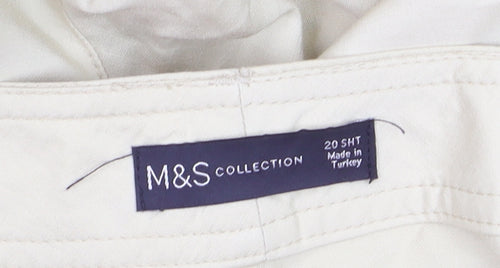 Marks and Spencer Women Beige Cargo Trousers Size 20 Regular