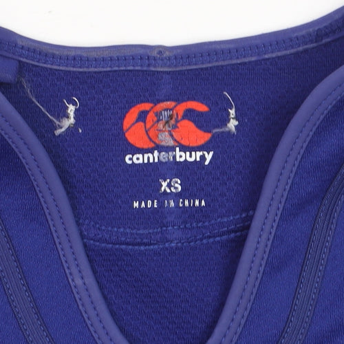 Canterbury Women's Blue XS Athletic Moisture-Wicking Sports Top