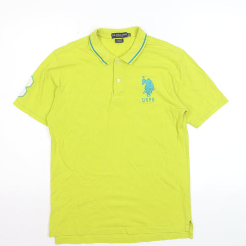 U.S. Polo Assn. Men's XL Green Short Sleeve Cotton Polo Shirt
