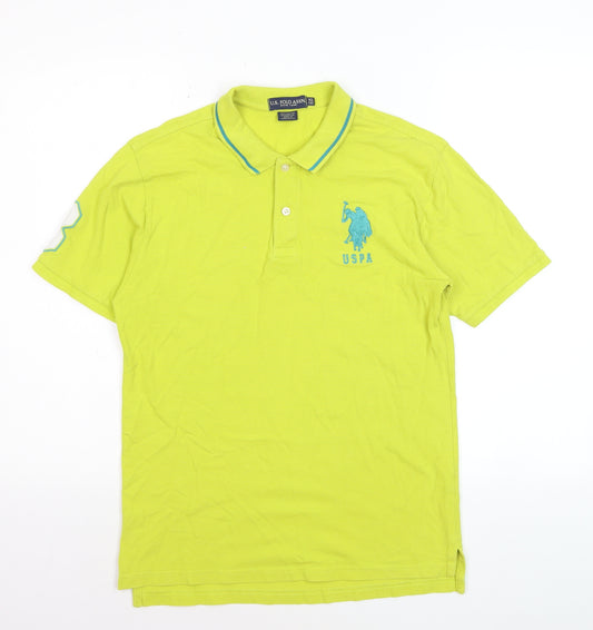 U.S. Polo Assn. Men's XL Green Short Sleeve Cotton Polo Shirt