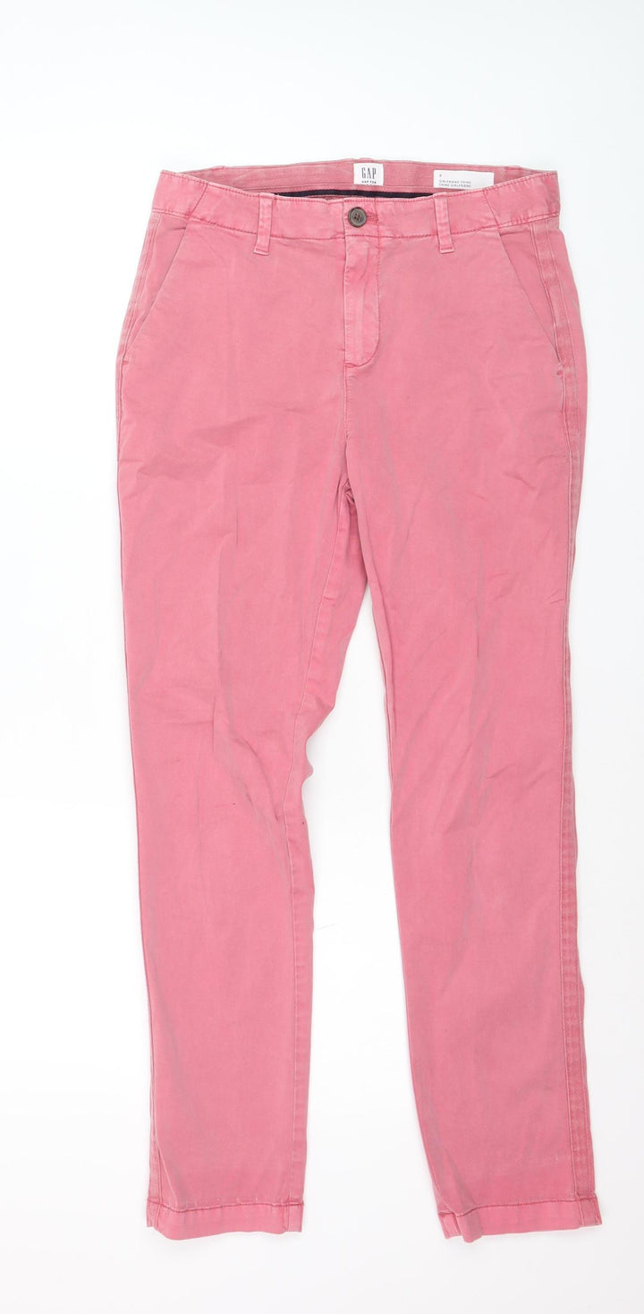 GAP Women’s Pink Girlfriend Chino Straight Jeans Size 4