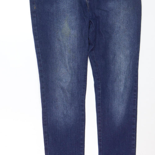 Zeenzo Men's Blue Slim Fit 32R Skinny Stretch Denim Jeans