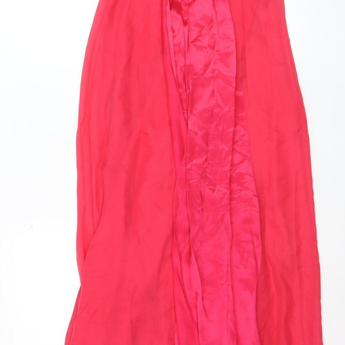 Monsoon Women Pink Size 12 Strapless Beaded Evening Maxi Dress