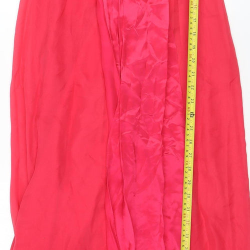 Monsoon Women Pink Size 12 Strapless Beaded Evening Maxi Dress