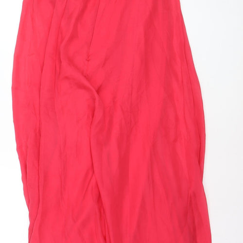 Monsoon Women Pink Size 12 Strapless Beaded Evening Maxi Dress
