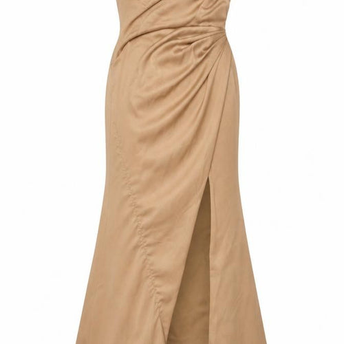 ASOS Edition Women’s Beige Off Shoulder Mermaid Dress UK 8