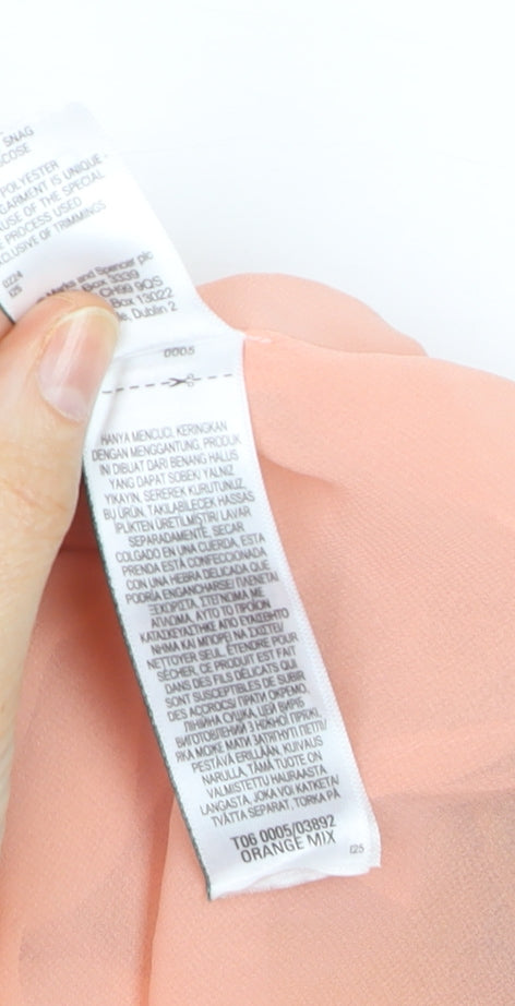 Marks and Spencer Women Orange Ombre Slip Dress Size 16 Summer Long