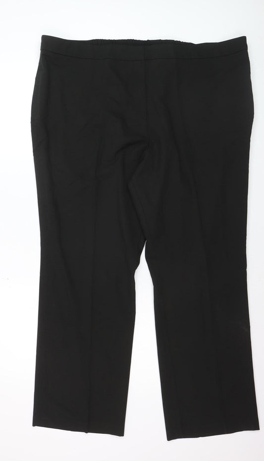 Capsule Womens Black Plus Size 26 Stretch Work Trousers