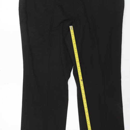 Capsule Womens Black Plus Size 26 Stretch Work Trousers