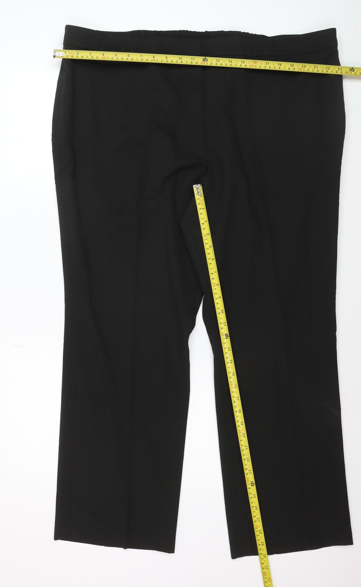Capsule Womens Black Plus Size 26 Stretch Work Trousers