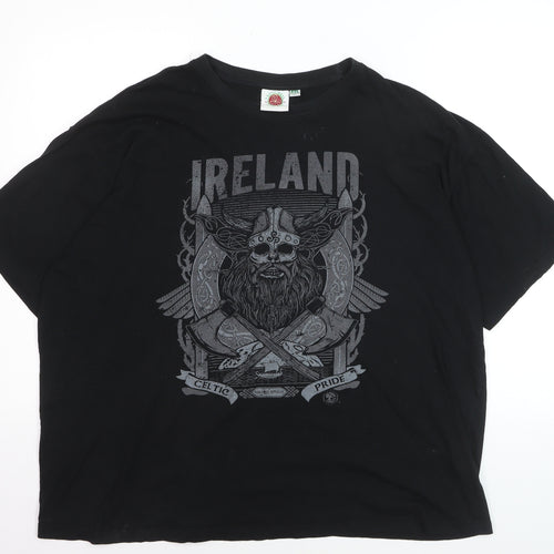 Traditional Craftwear Men's Black Ireland Celtic Pride Relaxed Fit T-Shirt XXL