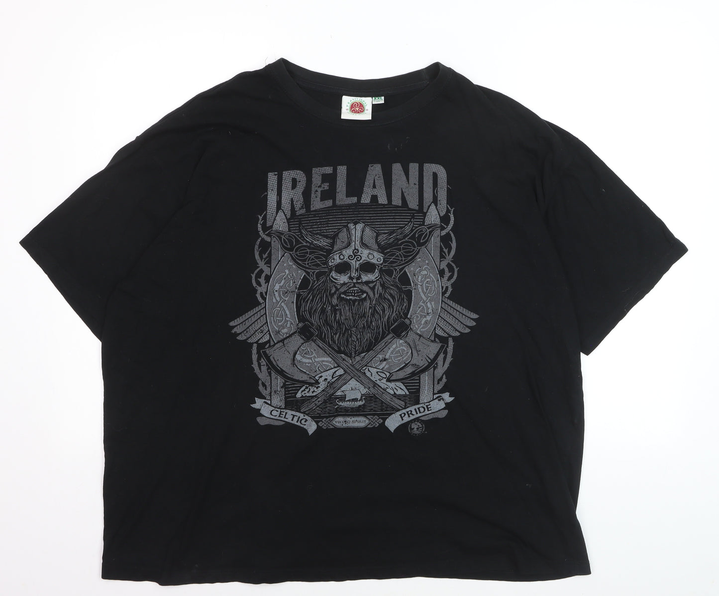 Traditional Craftwear Men's Black Ireland Celtic Pride Relaxed Fit T-Shirt XXL