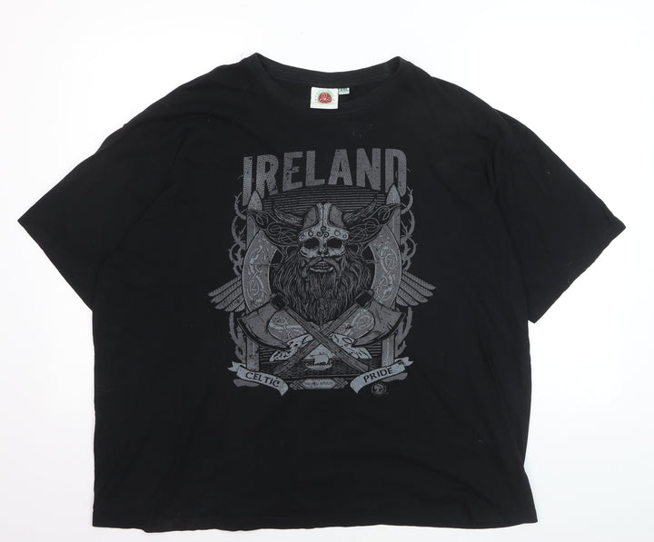 Traditional Craftwear Men's Black Ireland Celtic Pride Relaxed Fit T-Shirt XXL