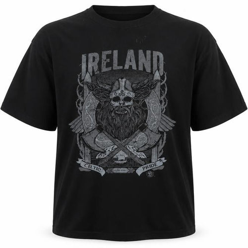 Traditional Craftwear Men's Black Ireland Celtic Pride Relaxed Fit T-Shirt XXL