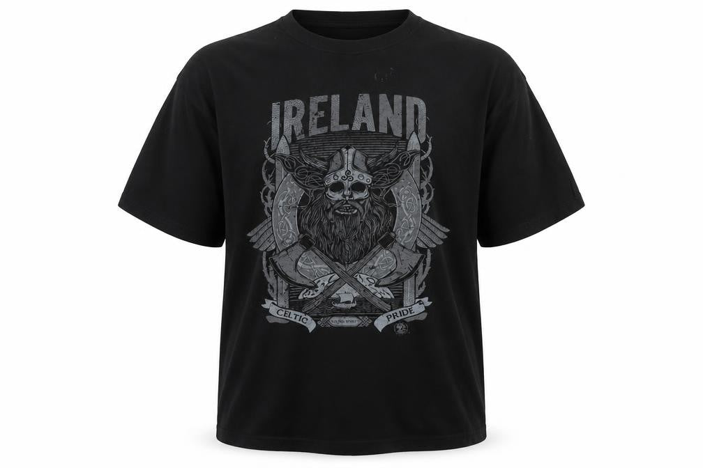 Traditional Craftwear Men's Black Ireland Celtic Pride Relaxed Fit T-Shirt XXL