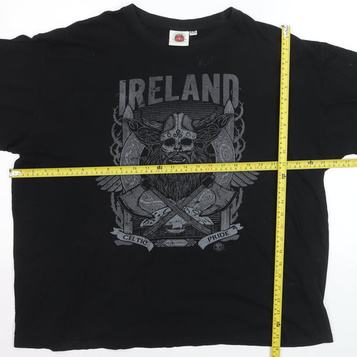 Traditional Craftwear Men's Black Ireland Celtic Pride Relaxed Fit T-Shirt XXL