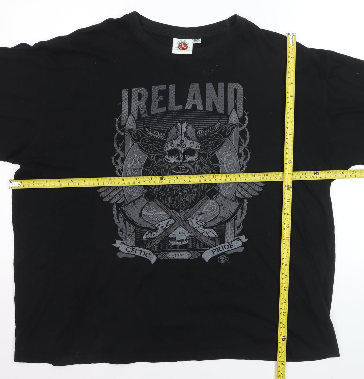 Traditional Craftwear Men's Black Ireland Celtic Pride Relaxed Fit T-Shirt XXL