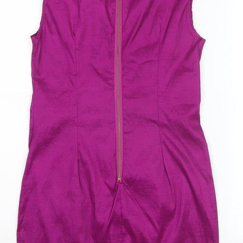 AX Paris Women’s Purple Beaded Bodycon Dress Size 12 Sleeveless Partywear