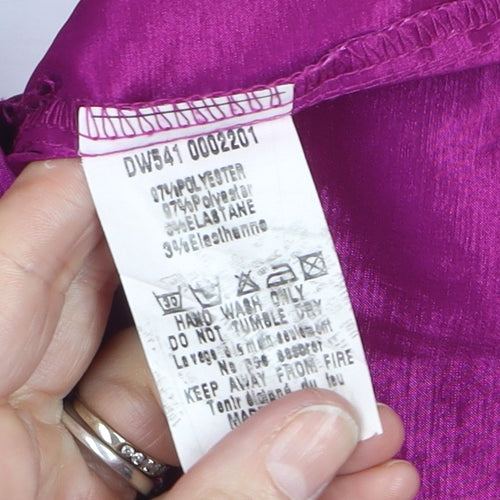 AX Paris Women’s Purple Beaded Bodycon Dress Size 12 Sleeveless Partywear