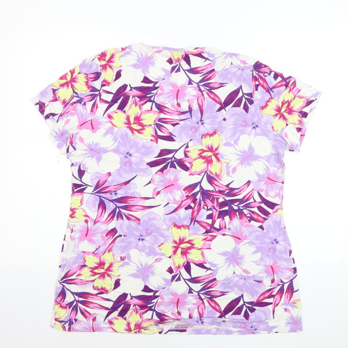Dunnes Stores Women's Multicoloured Floral Tunic T-Shirt UK 20