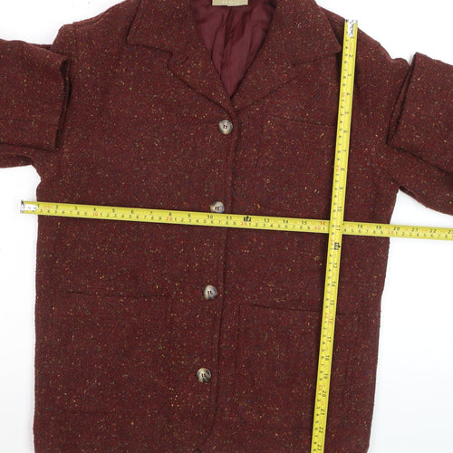 Liz Claiborne Womens Brown Tweed Wool Blazer Petite S Classic Fit