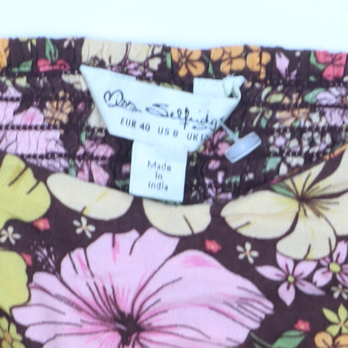 Miss Selfridge Women’s Multicoloured Floral Off Shoulder Dress Size 12