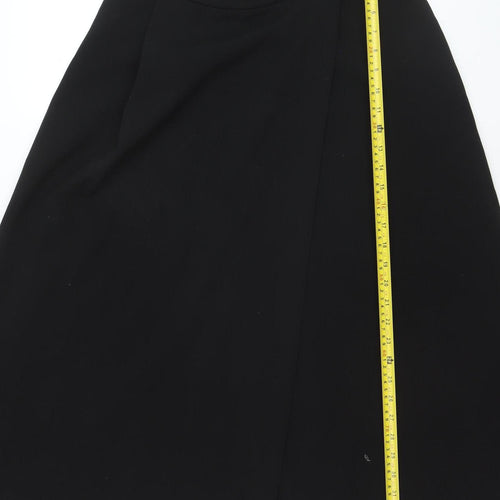 Marks and Spencer Women’s Black A-Line Midi Skirt UK 12 Lined Stretch Workwear