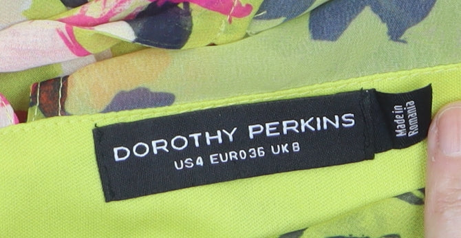 Dorothy Perkins Women’s Multicoloured Floral Midi Fit & Flare Dress Size 8