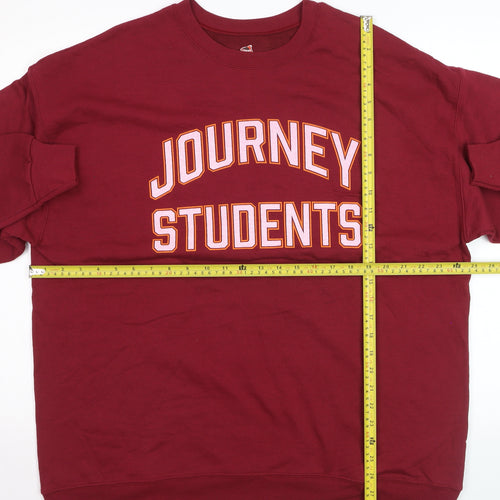 Hanes Men’s Red XL Pullover Crew Neck Sweatshirt Journey Students