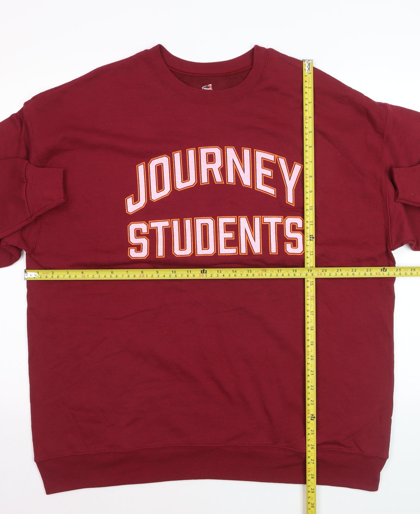 Hanes Men’s Red XL Pullover Crew Neck Sweatshirt Journey Students