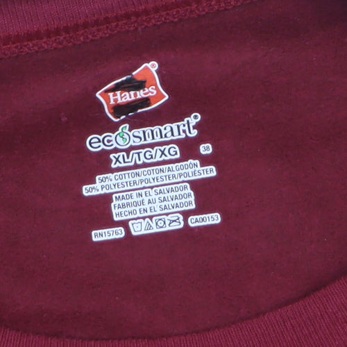 Hanes Men’s Red XL Pullover Crew Neck Sweatshirt Journey Students