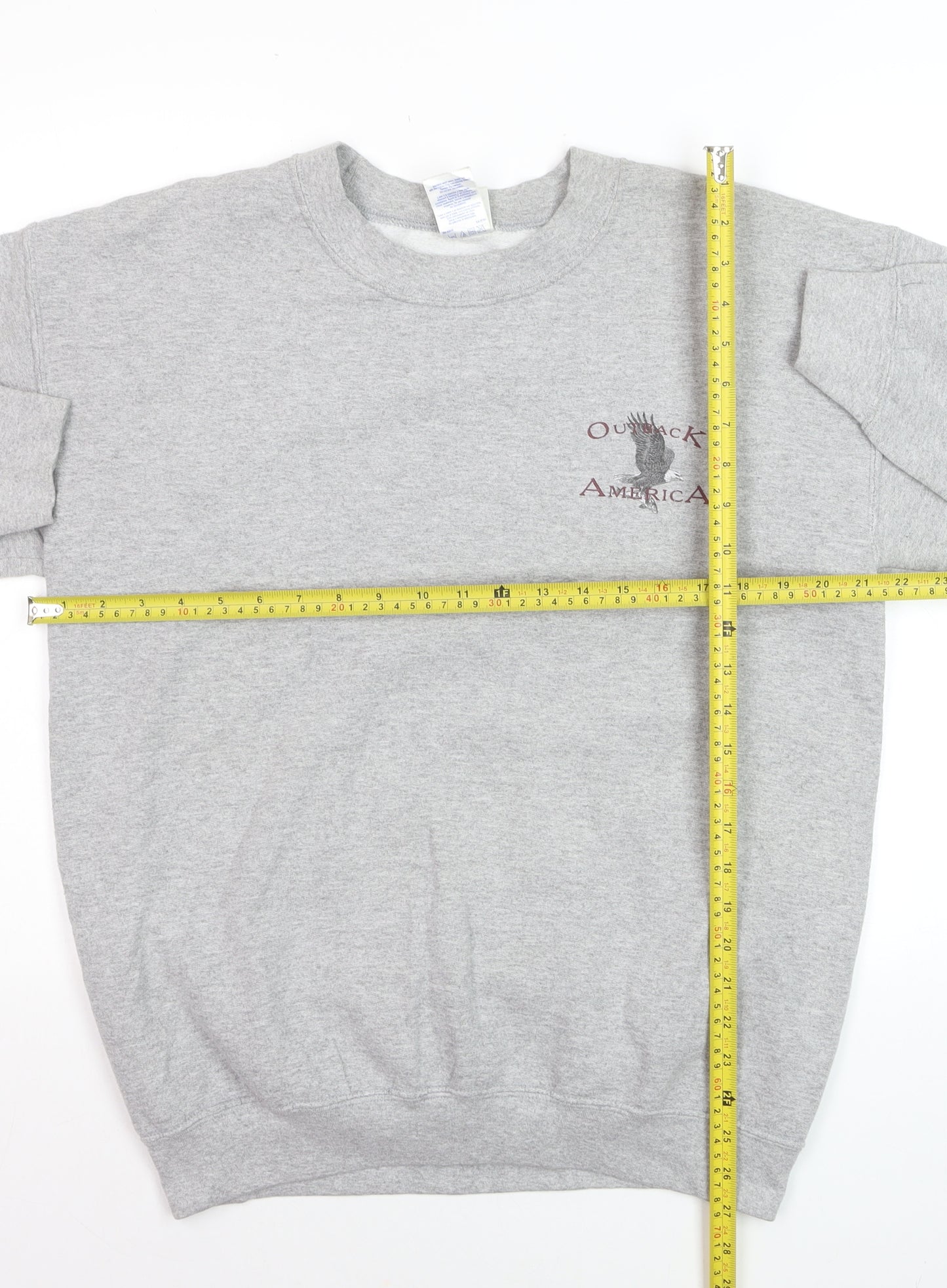 Gildan Men's Grey Outback America Wolf Graphic Pullover Sweatshirt M