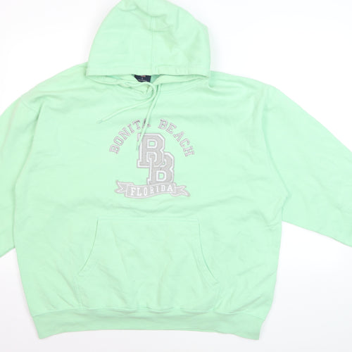 U.S. Apparel Women Green Pullover Hoodie Bonita Beach L