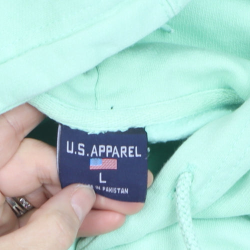 U.S. Apparel Women Green Pullover Hoodie Bonita Beach L