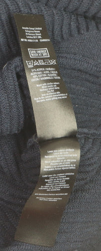 Dorothy Perkins Women's Blue Roll Neck Ribbed Knit Jumper Size 10