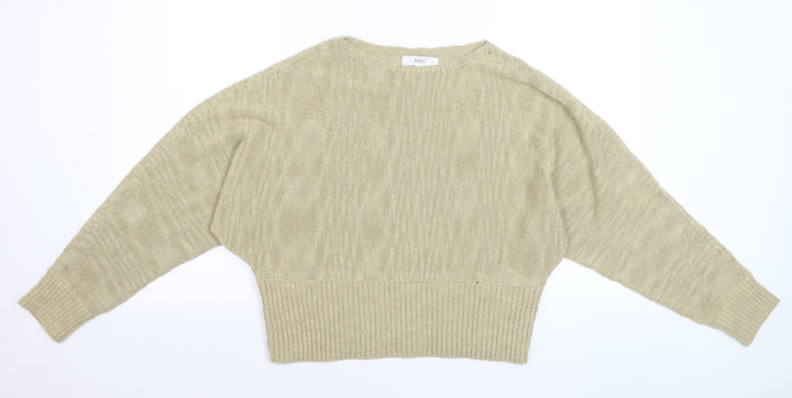 Marks and Spencer Women Beige M Relaxed Knit Pullover Jumper