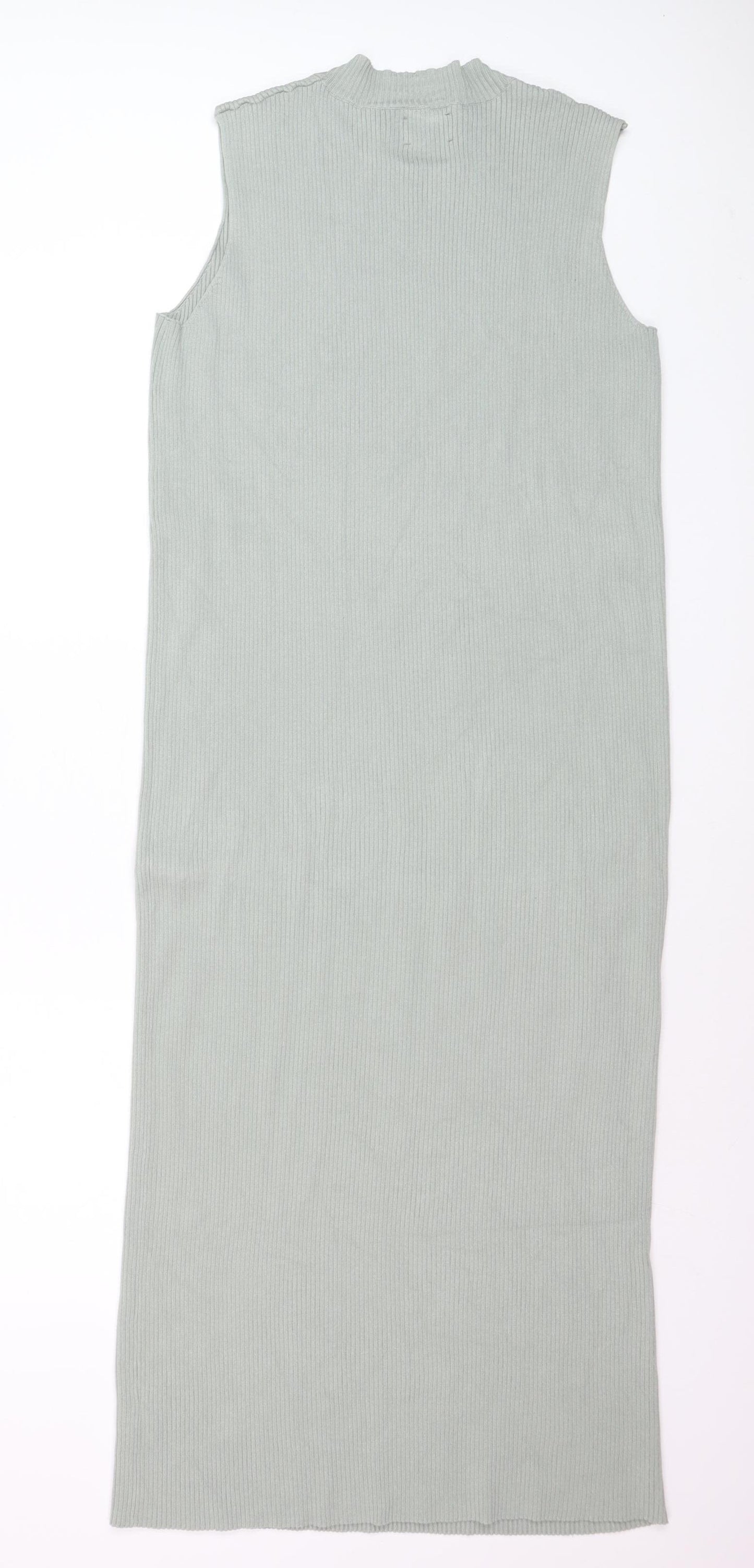 ASOS DESIGN Women’s Grey Sleeveless Ribbed Bodycon Midi Dress Size 6