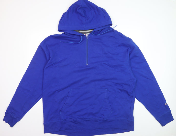 Champion Men's Blue 2XL Half Zip Fleece Hoodie