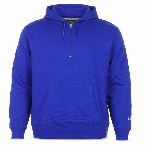 Champion Men's Blue 2XL Half Zip Fleece Hoodie