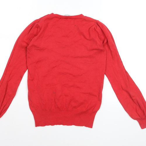 Oasis Womens Red Heart Detail Knit Jumper XS