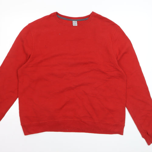 Champion Men's Red Crew Neck Pullover Sweatshirt Size M
