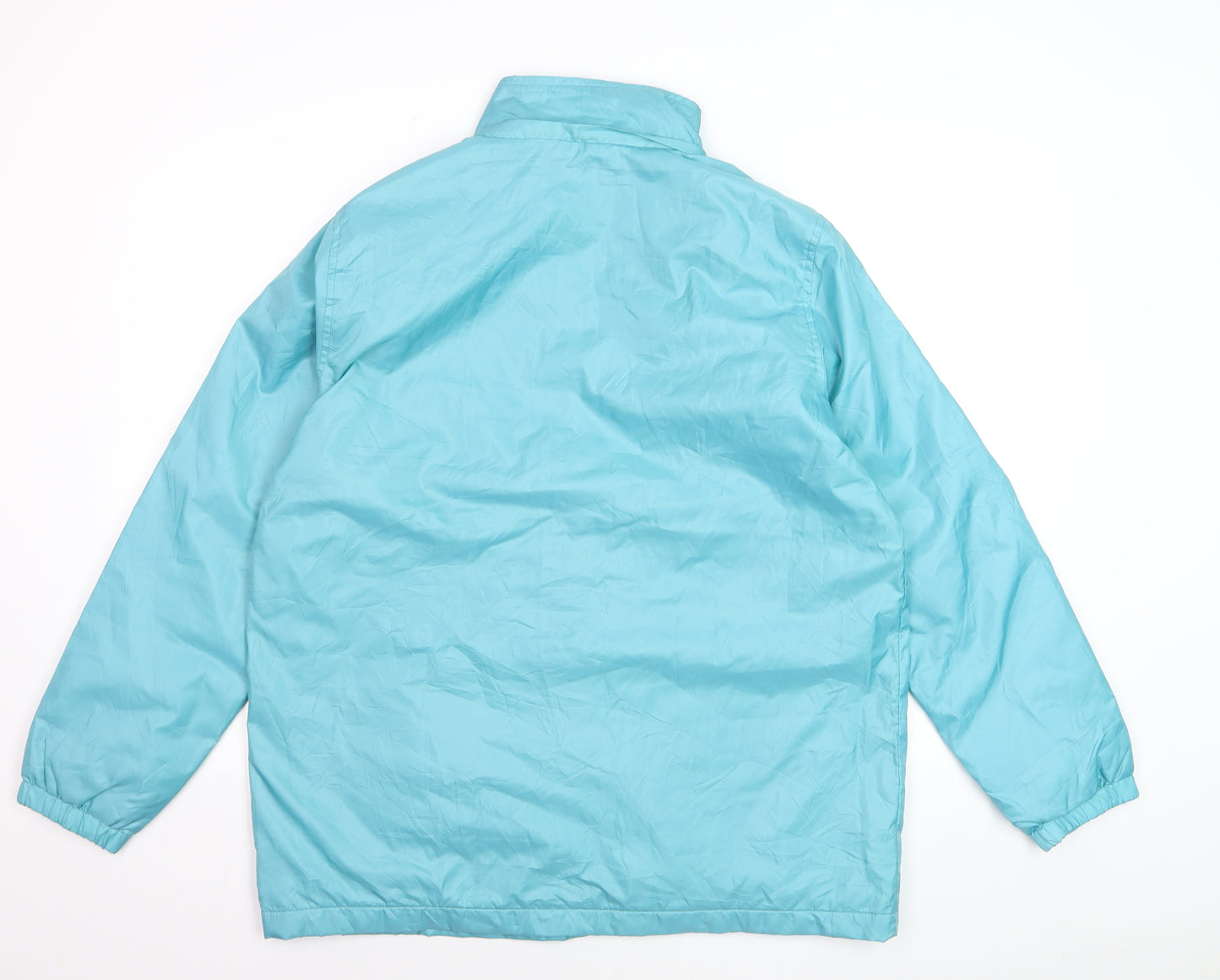 Totes Womens Blue Water Resistant Full Zip Mid-Length Jacket Size M