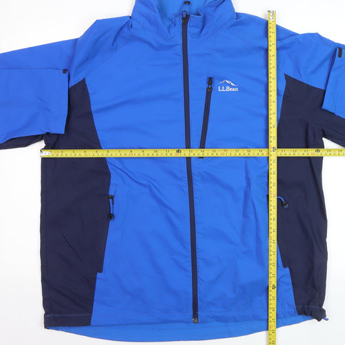 L.L.Bean Men's Blue XL Windbreaker Jacket Polyester Zip Outdoor
