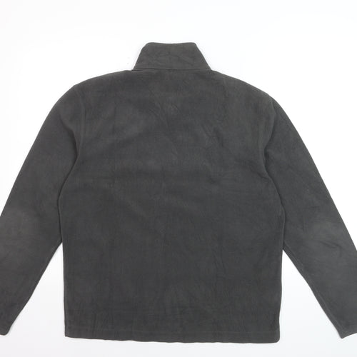 Eddie Bauer Men's Grey Fleece 1/4 Zip Pullover Sweatshirt Size S