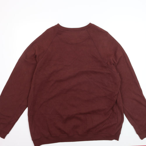 Arnold Palmer Men's Brown V-Neck Pullover Jumper Size L Cotton Blend