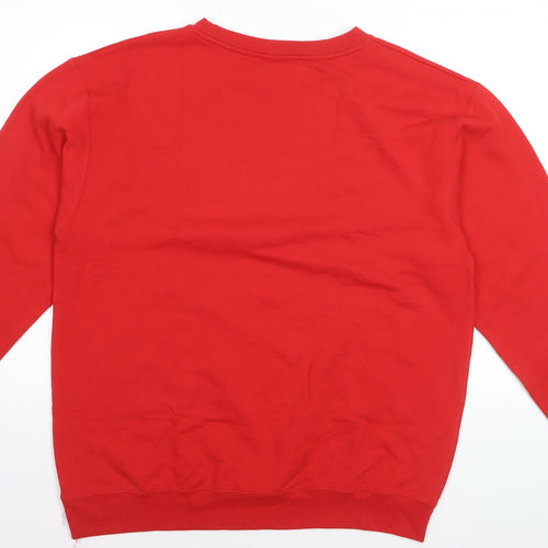 Pro Edge Men’s Red Wisconsin Logo Pullover Jumper Size L
