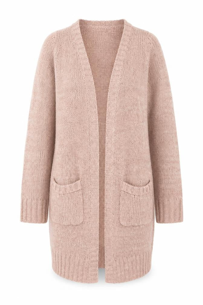 Originals Knitwear Women Beige Chunky-Knit Cardigan Small