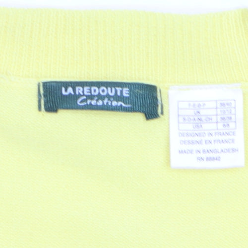 La Redoute Women Yellow Acrylic Blend V-Neck Cardigan Size 10-12