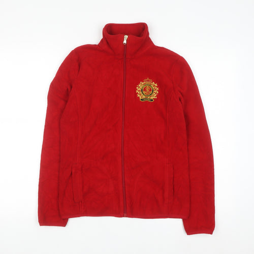 Lauren Ralph Lauren Women Red Fleece Full Zip Sweatshirt XS