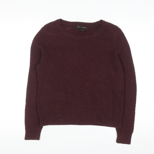 Banana Republic Women's Purple Petite Crew Neck Cotton Jumper S